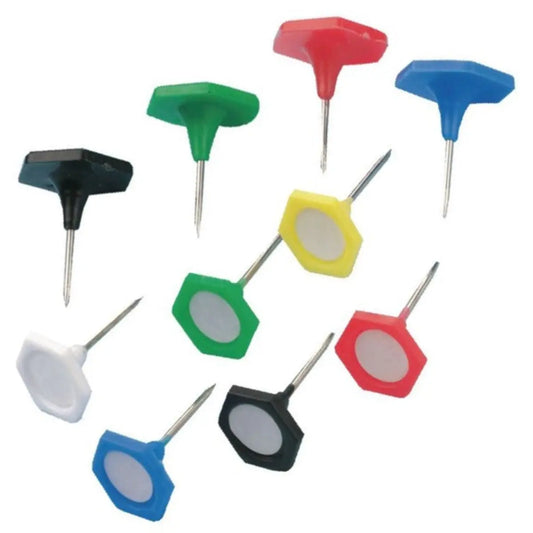 Coloured Indicator Pins Hexagonal Write on Panel With Hard Steel Wire Pin