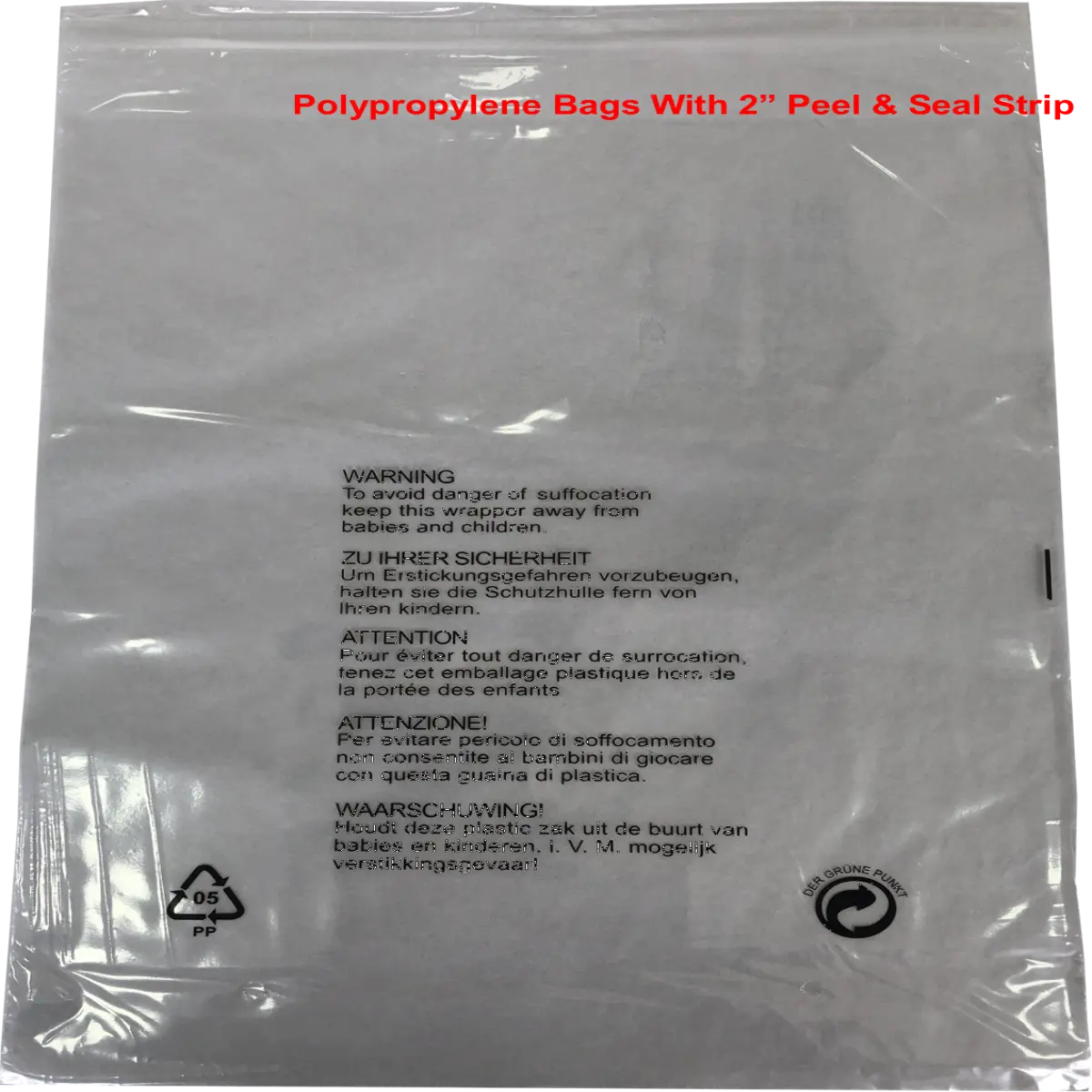 Retail poly discount bags