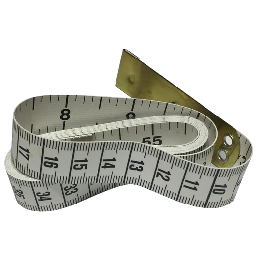 Tailors tape measure with 3" Brass End metric and imperial measurements. Tailoring, Dressmaking. Designing