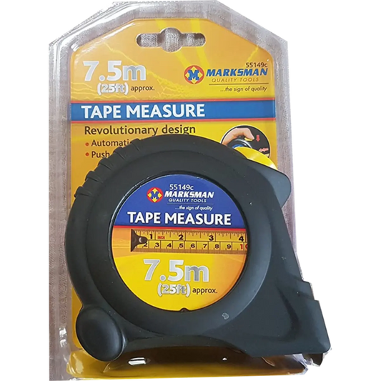 7.5mt Retractable Auto Lock & Release Tape Measure, Industrial-Durable