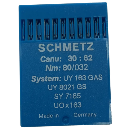 Schmetz Industrial Needles UY 163 GAS, UY 8021 GS, SY 7185, UOx163, Canu 30:62