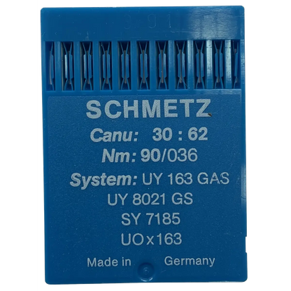 Schmetz Industrial Needles UY 163 GAS, UY 8021 GS, SY 7185, UOx163, Canu 30:62