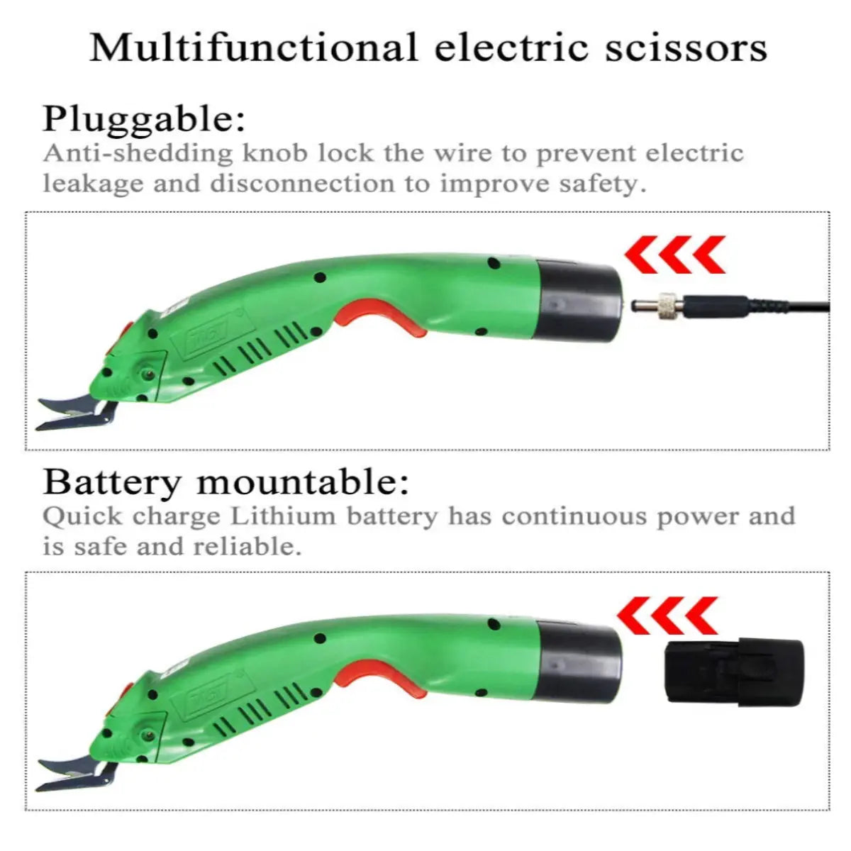 Multi-Purpose Cordless Electric Scissors with UK
